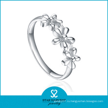 Кольцо из стерлингового серебра 925 пробы с цветочками (SH-R0390)